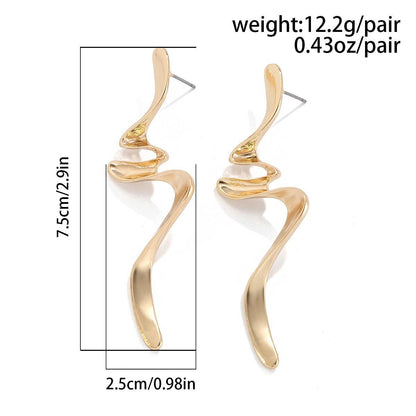 Wrinkle Earrings - Gold - KJ Clothier