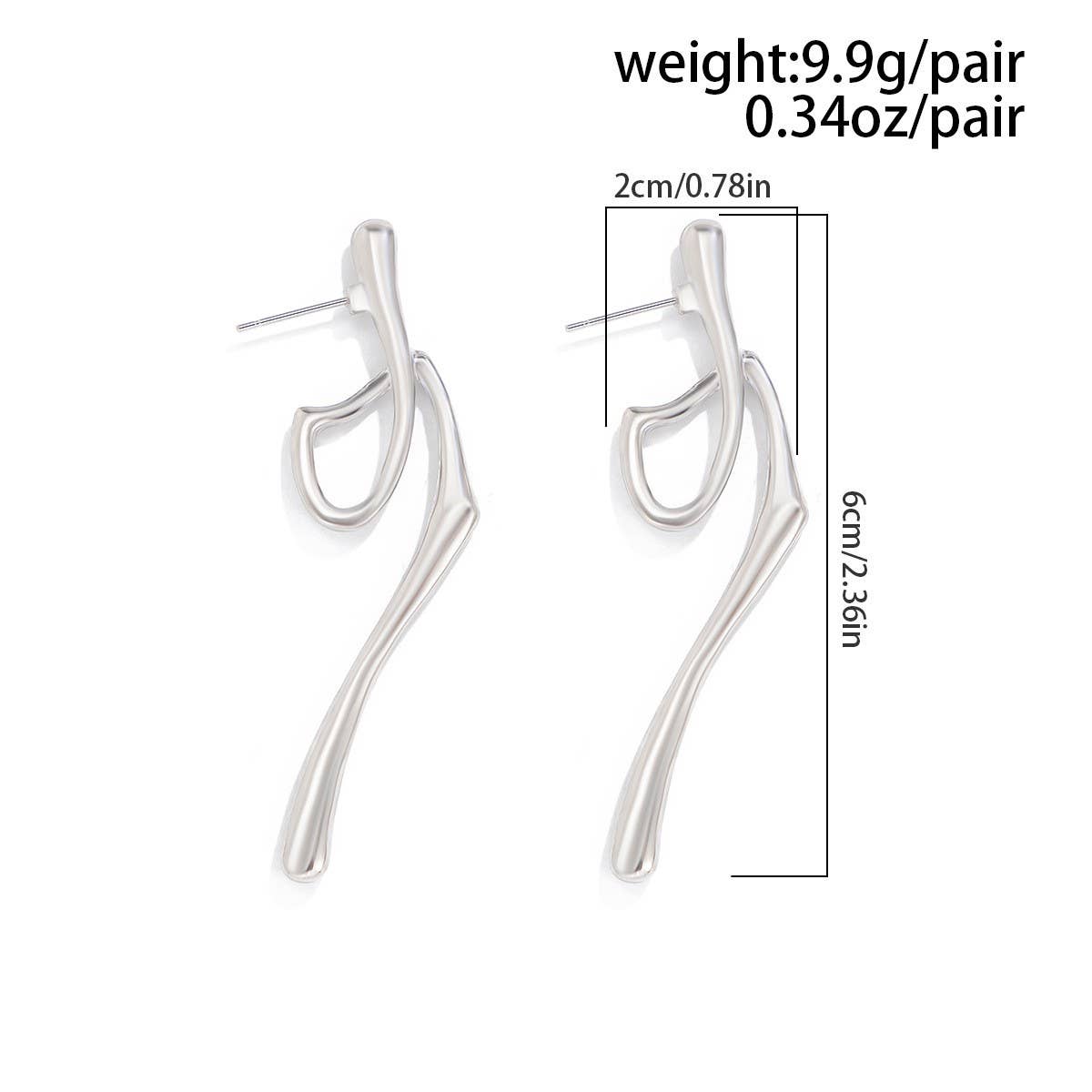 Wrinkle Earrings - Gold - KJ Clothier