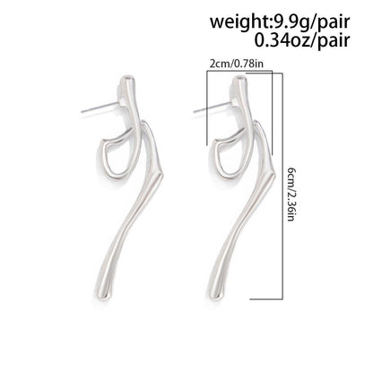 Wrinkle Earrings - Gold - KJ Clothier