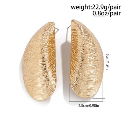 Wrinkle Earrings - Gold - KJ Clothier