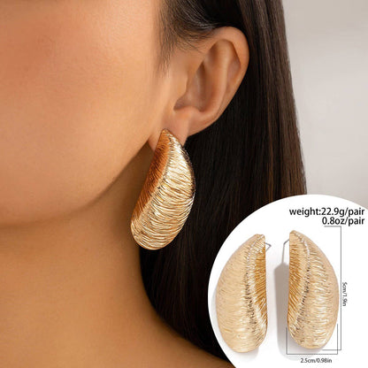 Wrinkle Earrings - Gold - KJ Clothier