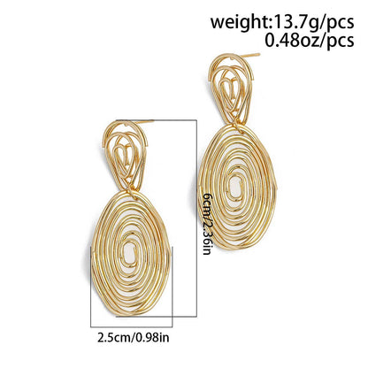 Wrinkle Earrings - Gold - KJ Clothier