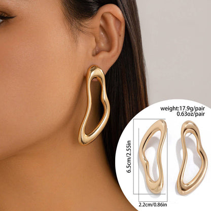 Wrinkle Earrings - Gold - KJ Clothier
