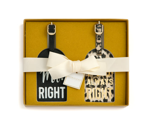 Shiraleah - Set of 2 Luggage Tags - Mr. Right/Mrs. Always Right