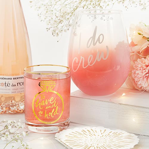 Slant Collection - I Do Crew Wine Glass