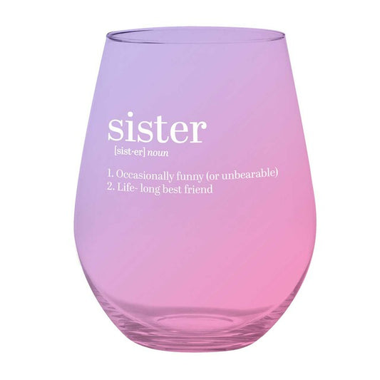 Slant Collections - Stemless Wine Glass - Sister