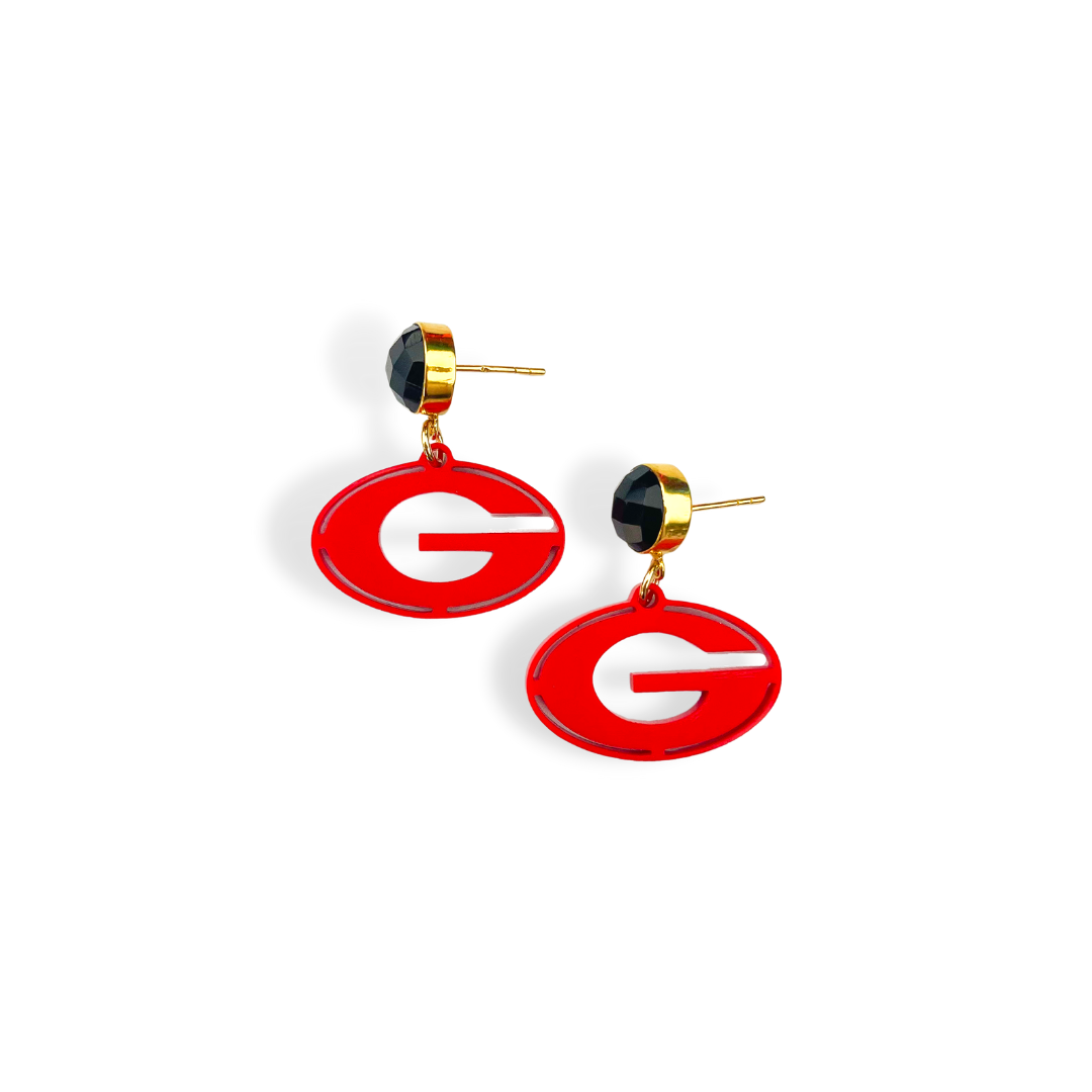 Brianna Cannon - Red Mini Georgia Power G Earrings