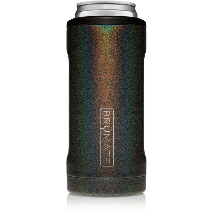 Brumate - Hopsulator Beer Cooler 12oz Slim Can | Glitter Charcoal