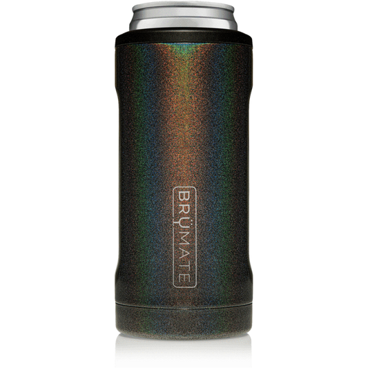 Brumate - Hopsulator Beer Cooler 12oz Slim Can | Glitter Charcoal