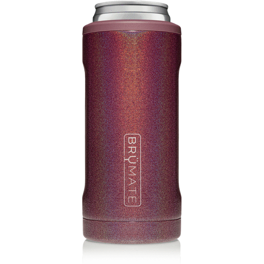 Brumate - Hopsulator Beer Cooler 12oz Slim Can | Glitter Merlot