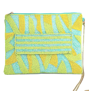 Leaf & Curved Line Clutch