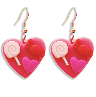 Clay Heart Earrings