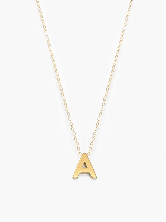 ABLE - Letter Charm Necklace - Gold-filled
