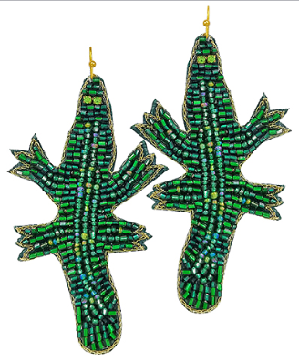 Gator Drop Beaded Earrings