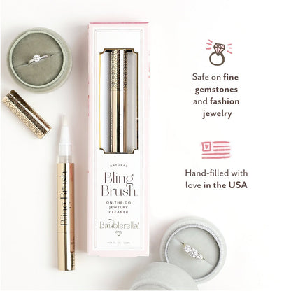 Baublerella - Bling Brush - On - The - Go Jewelry Cleaner - KJ Clothier