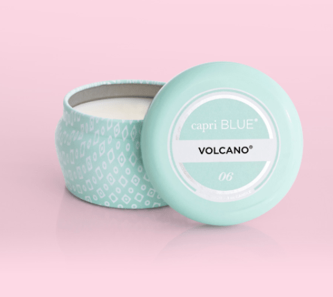 Capri Blue - Aqua Printed Mini Tin, 3oz - Volcano - KJ Clothier