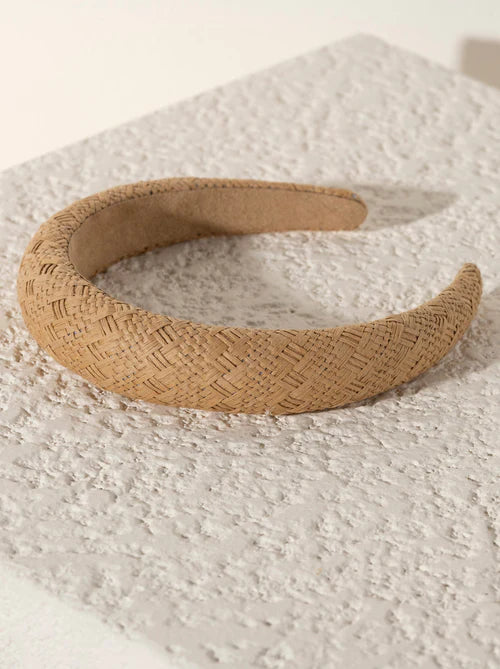 Shira Leah - Padded Straw Headband - Natural