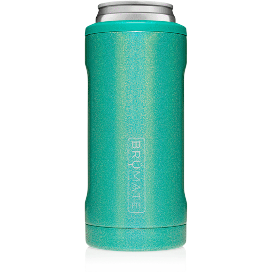 Brumate - Hopsulator Beer Cooler 12oz Slim Can | Glitter Peacock