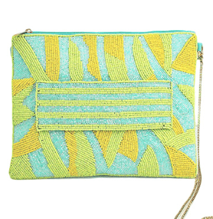 Leaf & Curved Line Clutch - KJ Clothier
