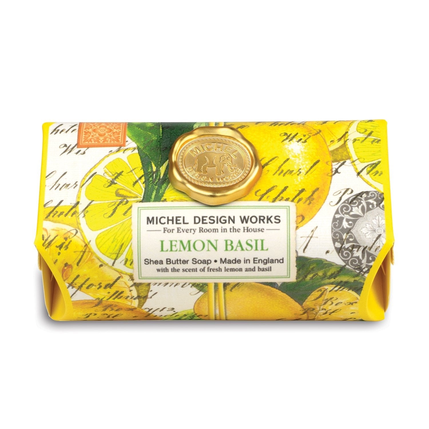Michel Design Works - Large Bath Soap Bar - Lemon Basil - KJ Clothier