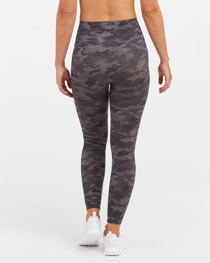 Spanx - Look at Me Now Seamless Leggings - Charcoal Heather Gray - 1X