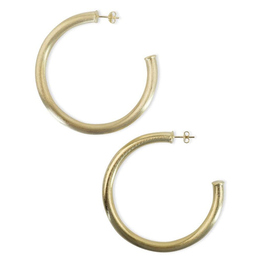 Sheila Fajl - Arlene Hoops - Brushed Gold - KJ Clothier