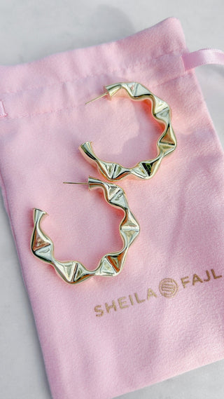 Sheila Fajl - Large Wrinkled Hoops - KJ Clothier