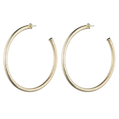 Sheila Fajl - Liana Hoop Earrings - Brushed Gold - KJ Clothier