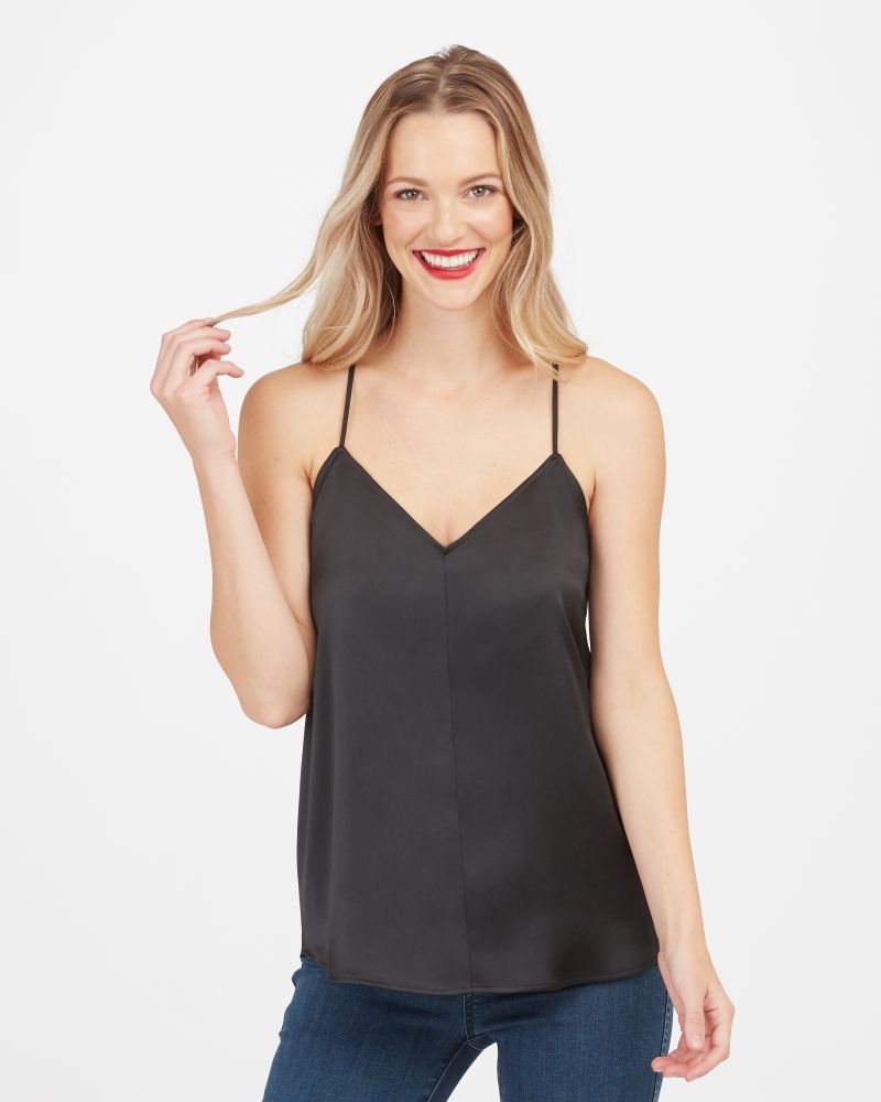SPANX - V - Neck Racer Back Tank - Black - KJ Clothier