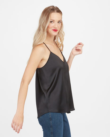 SPANX - V - Neck Racer Back Tank - Black - KJ Clothier