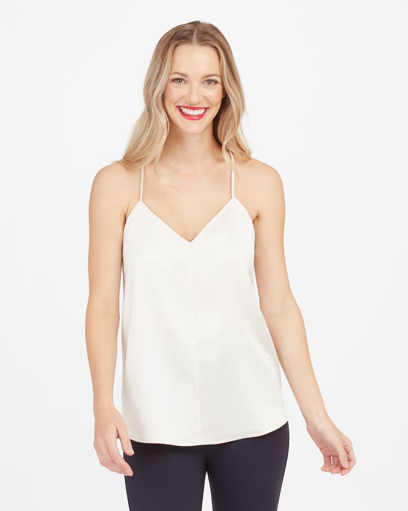 SPANX - V - Neck Racer Back Tank - Ivory - KJ Clothier